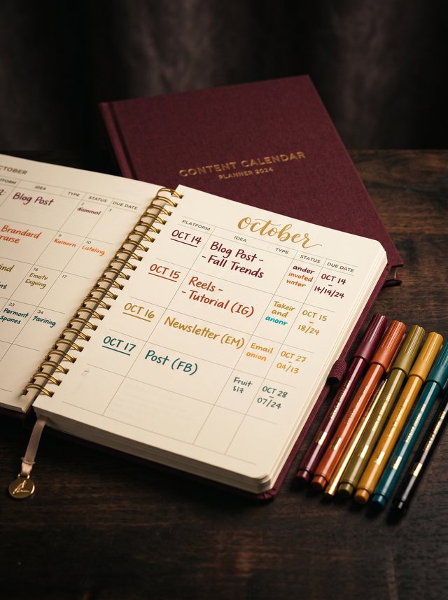Content calendar