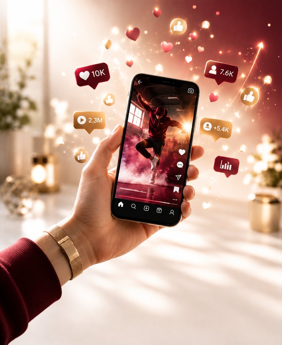 Publishing — a live reel with rising engagement
